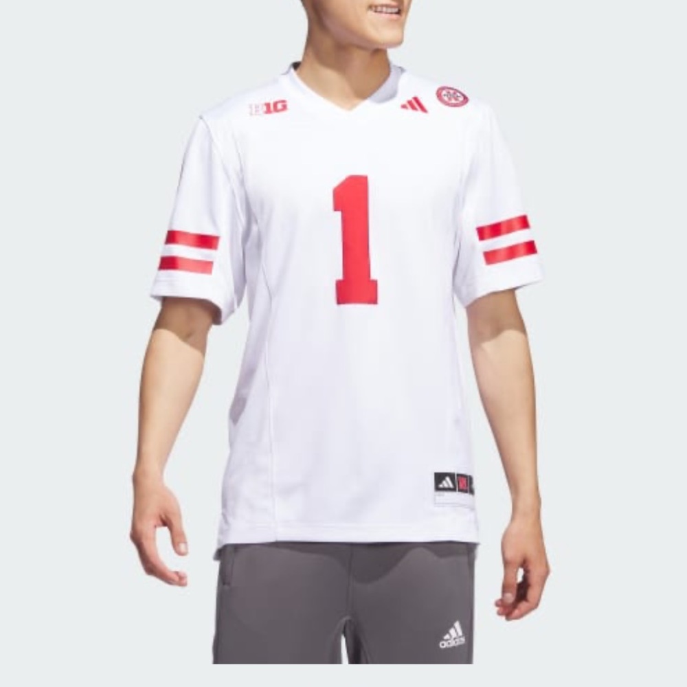 NWT Adidas Nebraska Football Away Jersey - Picture 3 of 4